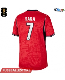 Günstige England Bukayo Saka #7 Auswärtstrikot WM 2026 Kurzarm